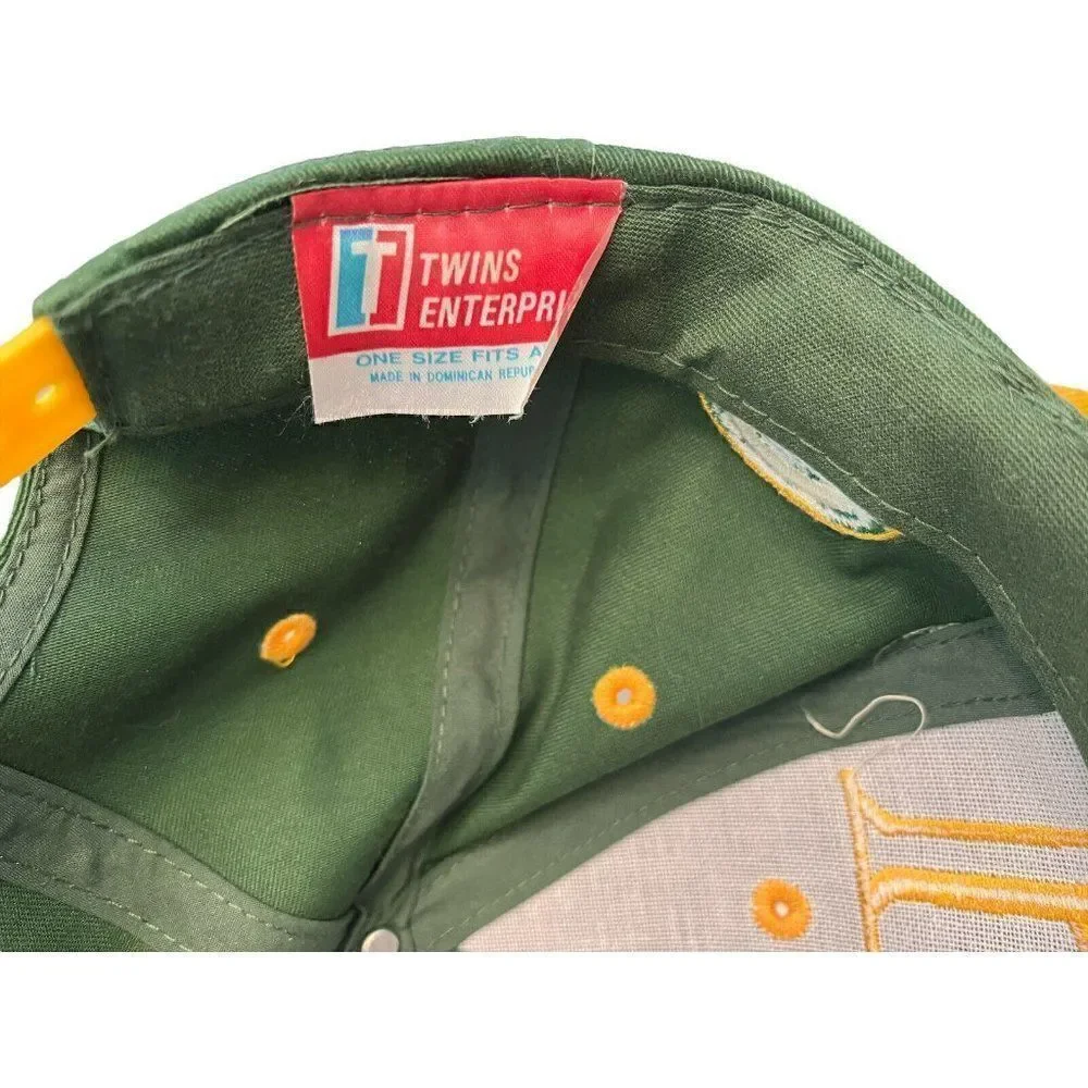 Green Bay Packers Spelled Out Cap One Size Snapback Hat Vtg NFL Throwback Unisex